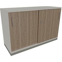 fm Schiebetürenschrank Sidney, 4260429765737 weiß, eiche natur 1 Fachboden 120,0 x 44,2 x 78,1 cm von fm