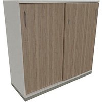 fm Schiebetürenschrank Sidney, 4260429765744 weiß, eiche natur 2 Fachböden 120,0 x 44,2 x 113,3 cm von fm