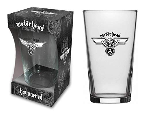 for-collectors-only Motörhead Glas Hammered Logo England Bierglas Longdrink Glas XL Trinkglas Frosted Look Pint Glass von for-collectors-only