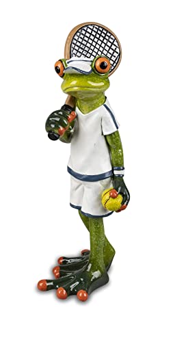 formano Frosch Tennis Tennispieler oder Tennisspielerin Deko Figur Dekofigur Dekoration Zierfigur (Tennisspieler) von formano