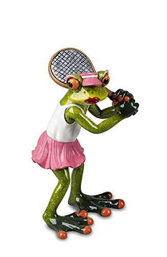 formano Frosch Tennis Tennispieler oder Tennisspielerin Deko Figur Dekofigur Dekoration Zierfigur (Tennisspielerin) von formano