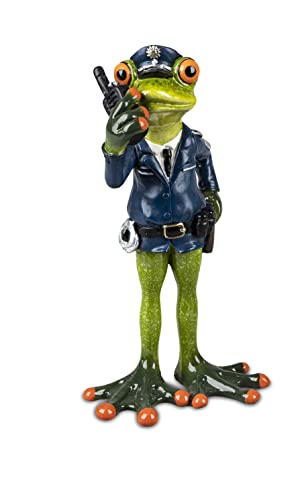 formano Frosch als Polizist oder Polizistin Polizeibeamter, Polizeibeamtin Deko Figur Dekofigur Dekoration Zierfigur (Polizist) von formano