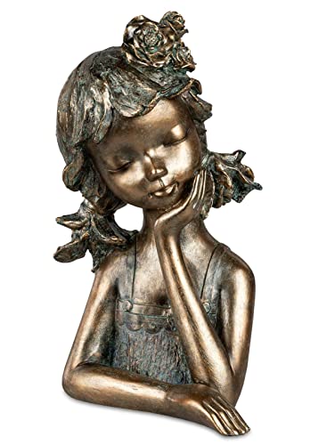 formano Büste Mädchen bronzefarben Dekofigur Skulptur 32 cm Frau Women von formano