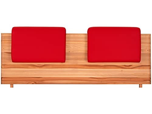 fornera f30 2er Set Steckkissen Polsterkissen für Bettkopfteil Kopfteilpolster Rücklehne Bett Kopfteilkissen Kunstleder. Universell für alle Kopfteile bis 5 cm passend (Chilli Red) von fornera