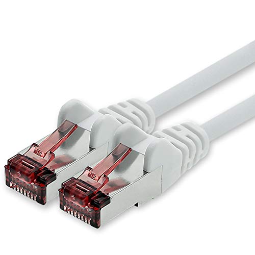 Netzwerkkabel Cat.6 0,25m weiß - 1 x Ethernetkabel Lankabel Cat6 Lan Netzwerk Kabel Sftp Pimf Patchkabel 1000 Mbit s von freiwerk