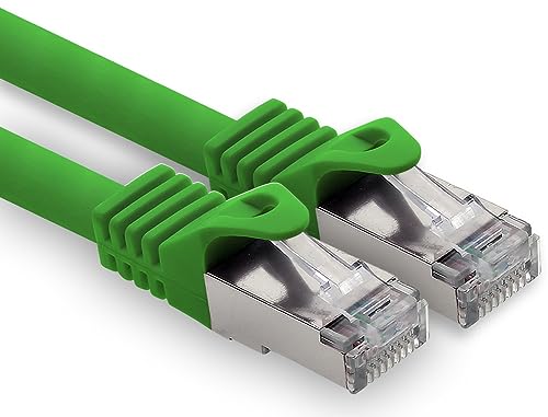 freiwerk 0,25m - grün - 1 Stück CAT.7 Netzwerkkabel Lan Ethernet Patch Kabel S-FTP LSZH PIMF 10GB s RJ45 Stecker Cat6a von freiwerk