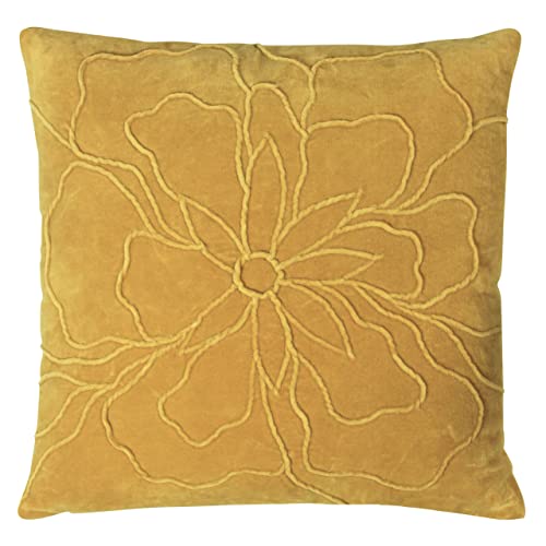 furn. Angeles Polyester gefülltes Kissen, Baumwolle, Ochre, 45 x 45cm von furn.