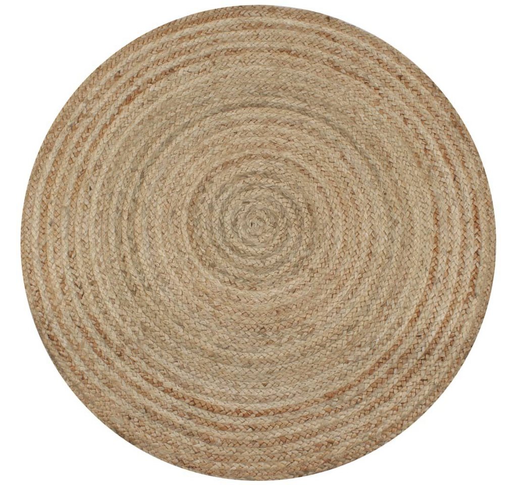 Teppich Jute Geflochten 90 cm Rund, furnicato, Runde von furnicato