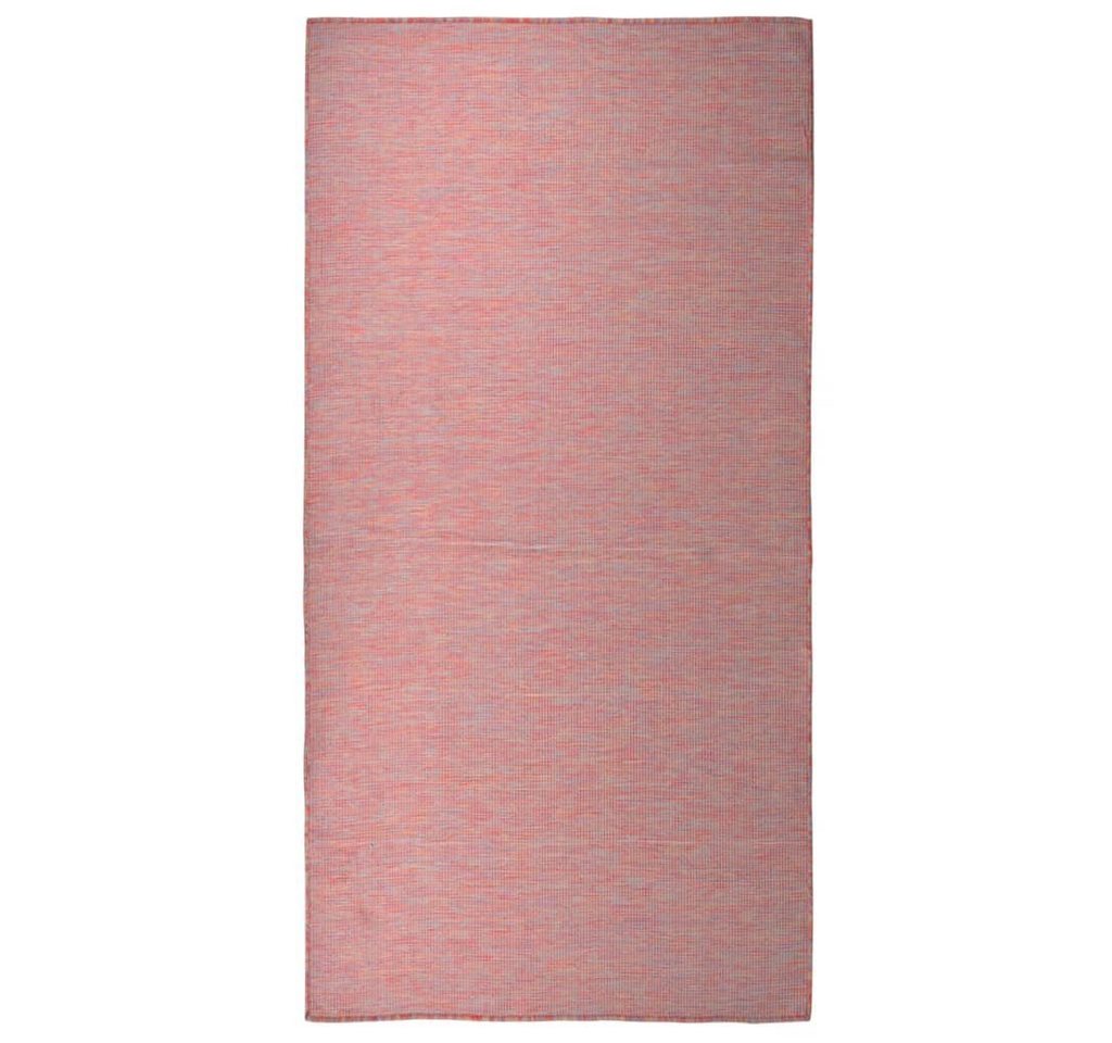 Teppich Outdoor-Flachgewebe 100x200 cm Rot, furnicato, Rechteckig von furnicato