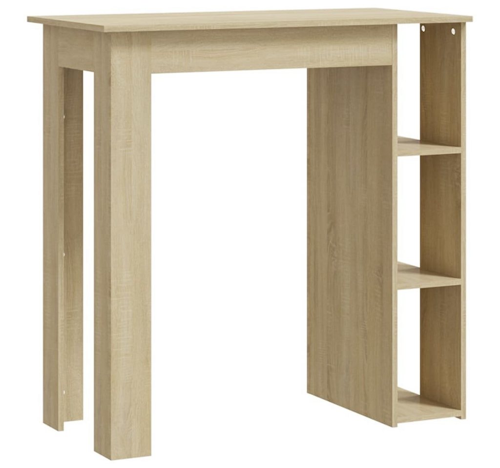 furnicato Esstisch Bartisch mit Regal Sonoma-Eiche 102x50x103,5 cm Holzwerkstoff (1-St) von furnicato