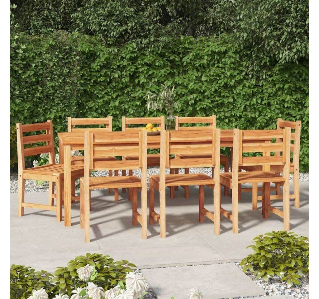 furnicato Garten-Essgruppe 9-tlg. Massivholz Teak von furnicato