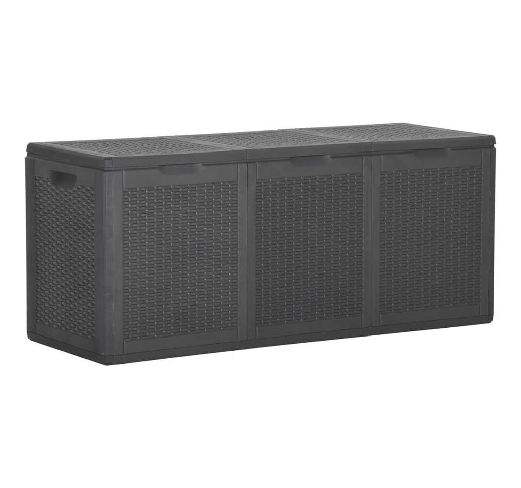 furnicato Gartenbox Garten-Aufbewahrungsbox 270 L Schwarz PP Rattan von furnicato