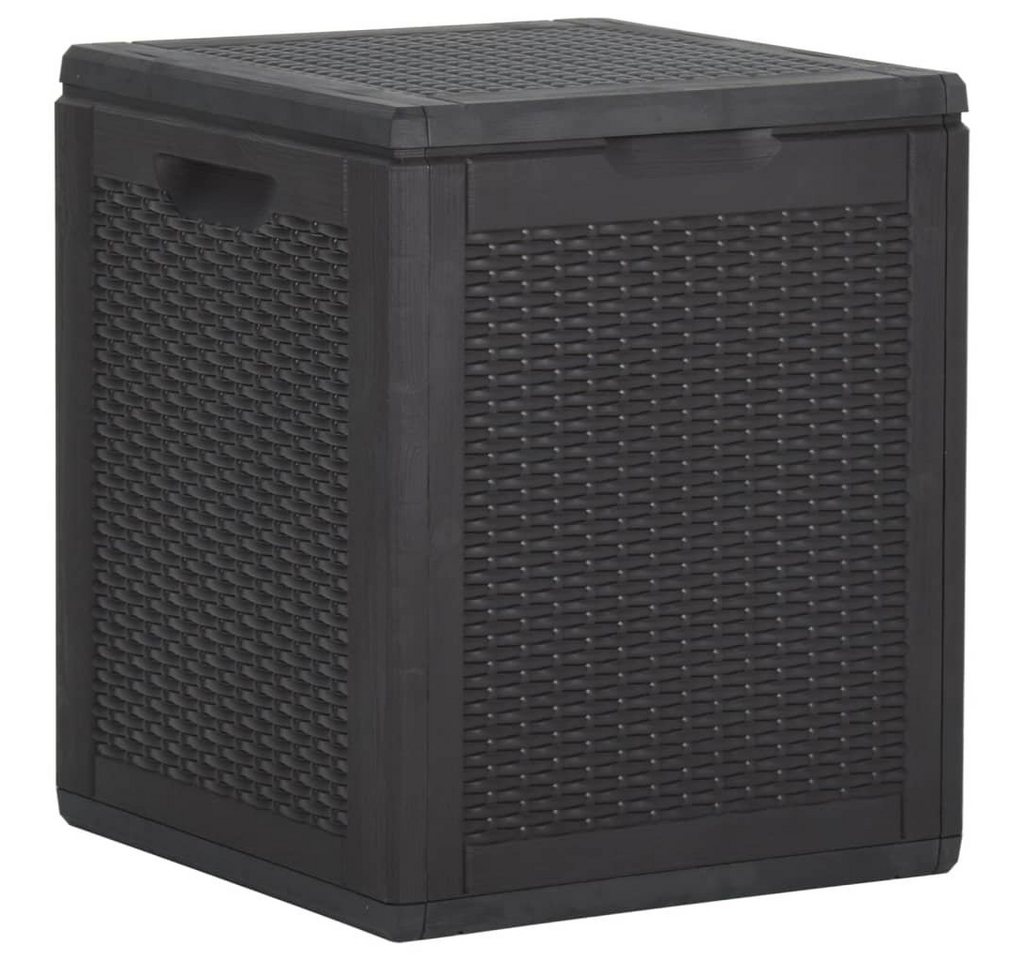 furnicato Gartenbox Garten-Aufbewahrungsbox 90 L Schwarz PP Rattan von furnicato