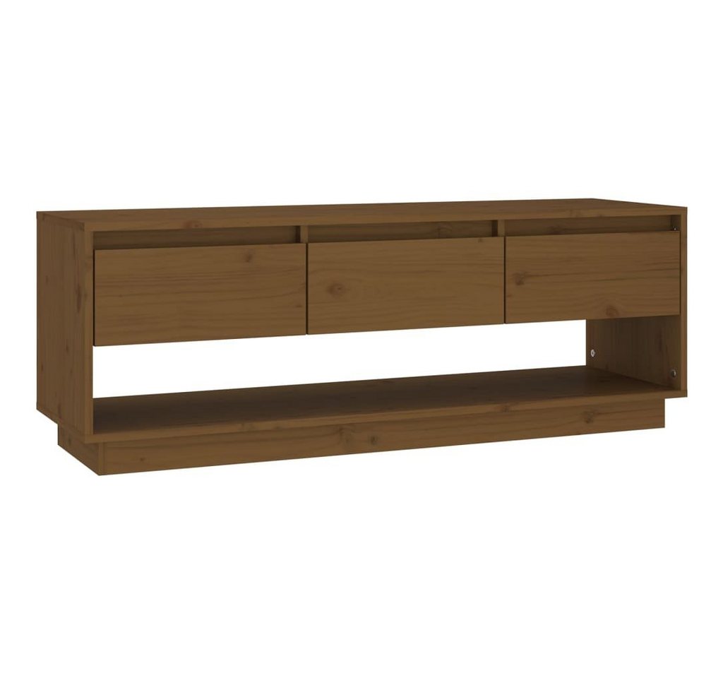 furnicato TV-Schrank Honigbraun 110,5x34x40 cm Massivholz Kiefer von furnicato