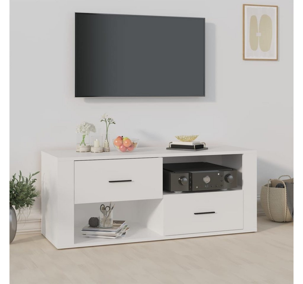 furnicato TV-Schrank Weiß 100x35x40 cm Holzwerkstoff von furnicato