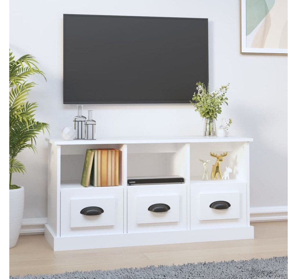 furnicato TV-Schrank Weiß 100x35x50 cm Holzwerkstoff von furnicato