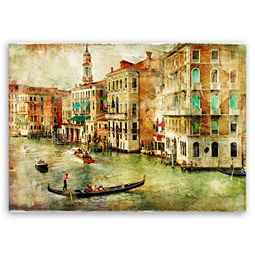 ge Bildet Bild auf Leinwand | amazing Venice - Venedig - natur in 100x70 cm als Wandbild | Wand-deko Dekoration Wohnung modern Bilder | 1092 von ge Bildet