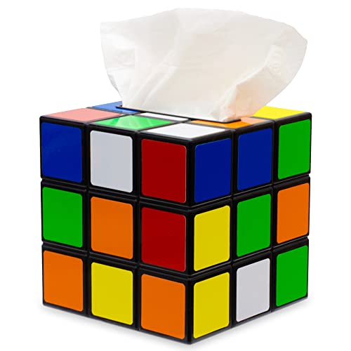 getDigital Zauberwürfel Taschentuchbox - Magic Cube Taschentuch-Spender, Ausgefallene Deko-Box - Kunststoff, Bunt, 14 x 14 x 14 cm von getDigital