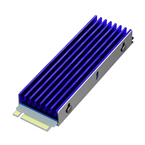GLOTRENDS M.2 SSD Kühler Kühlkörper PS5 und PC Einbau für M.2 PCIe NVMe SSD oder NGFF SATA M.2 SSD, Unterstützung Single Double Sided M2 SSD Kühlung, inklusive M.2 Schraube, aus Oxidiertem Aluminium von GLOTRENDS