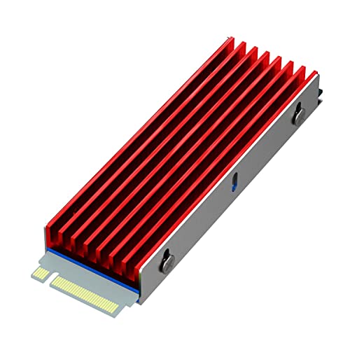 GLOTRENDS M.2 SSD Kühler Kühlkörper PS5 und PC Einbau für M.2 PCIe NVMe SSD oder NGFF SATA M.2 SSD, Unterstützung Single Double Sided M2 SSD Kühlung, inklusive M.2 Schraube, aus Oxidiertem Aluminium von GLOTRENDS