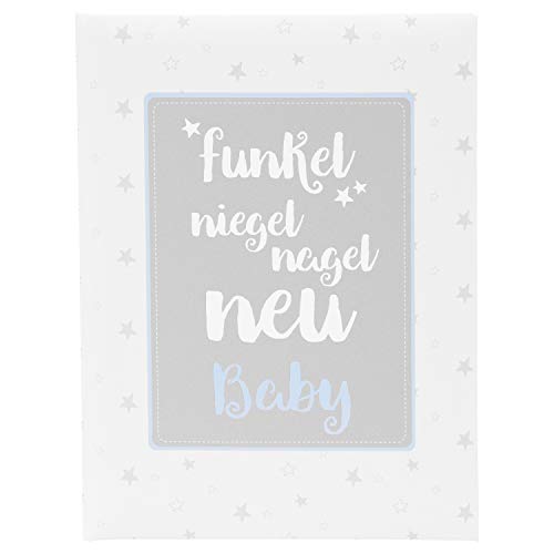 goldbuch Babytagebuch, funkel niegel nagel neu, 21x28 cm, Kunstdruck mit Lack, 44 illustrierte Seiten, Weiß/Blau, 11 807 von goldbuch