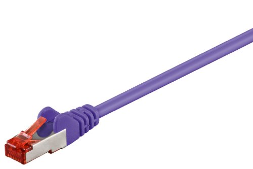 CAT 6 Netzwerkkabel LS0H 2xRJ45 Stecker CAT 6-0100 S/FTP PIMF VIOLETT 1m von goobay