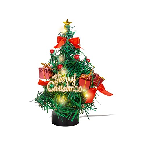 Goobay 60336 Weihnachtsbaum Künstlich 22 cm/Warmweiße LED Beleuchtung/Weihnachtsdeko für Beistelltisch, Schreibtisch oder Fensterbank von goobay