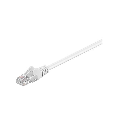 Goobay 68509 CAT 5e Patchkabel, U/UTP, Weiß - CCA Kupfergemisch von goobay