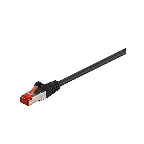 Goobay 95498 CAT 6 Patchkabel, S/FTP (PiMF), Schwarz, , 2.00 m Kabellänge von goobay