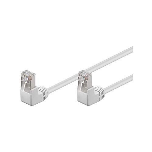 Goobay 96062 CAT 5e Patchkabel 2x 90° gewinkelt, F/UTP, Weiß von goobay