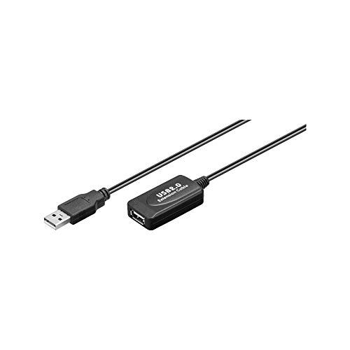 Goobay 95119 Aktives USB 2.0 Verlängerungskabel, 10 m schwarz von goobay