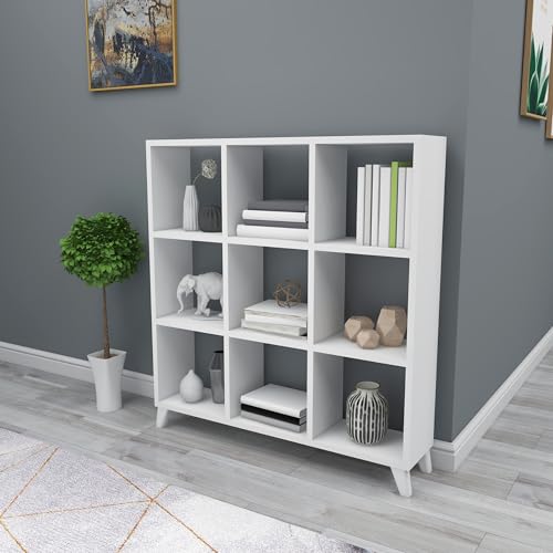 gowoll Raumteiler Bücherregal 88x88 cm mit 9 Fächern Regal Weiß, Aufbewahrung Würfelregal für deko Wohnzimmer, Kinderzimmer und Büro gowoll Raumteiler Bücherregal 88x88 cm mit 9 Fächern Regal Weiß, Aufbewahrung Würfelregal für deko Wohnzimmer, Kinderzimmer und Büro von gowoll