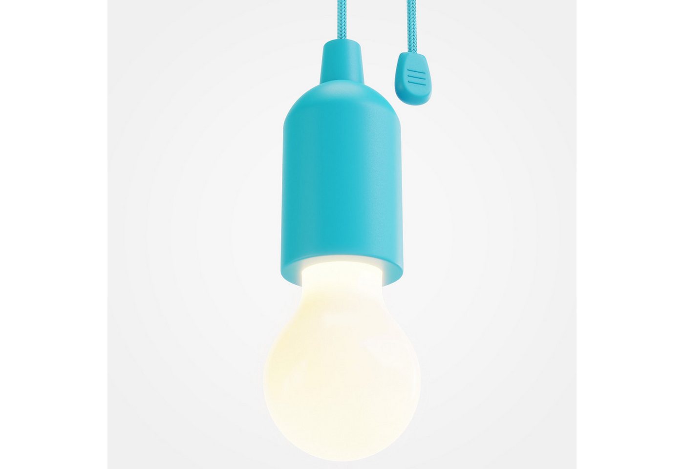 greate. LED Taschenlampe 1x LED Lampe batteriebetrieben blau - Pull Light Zugschalter (1-St) von greate.