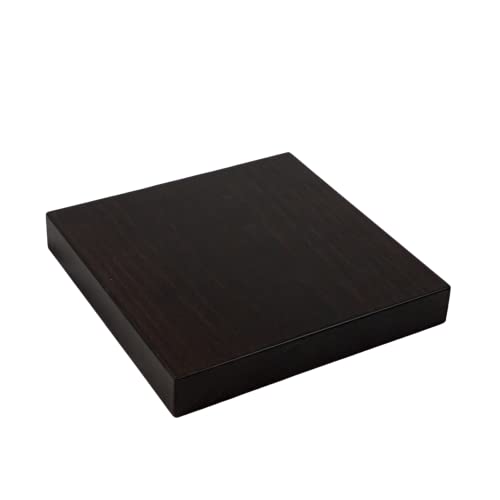 Gerade Holz-Sockel, Massivholz, dunkle Walnuss-Oberfläche, verschiedene Maße (20 x 20 x 3) von greca