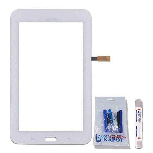 gsmschermkapot Touchscreen Digitizer Panel Objektivglas Ersatzteil für 7.0"Samsung Galaxy Tab 3 Lite SM-T113 (Weiß) von gsmschermkapot