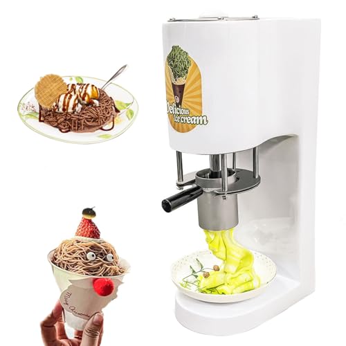 guoyjmm Spaghetti-Eispresse, 80-W-Eisnudelmaschine, Eisnudelformmaschine aus Edelstahl, 4 austauschbare Formformen, 30 l/h, für Dessertläden guoyjmm Spaghetti-Eispresse, 80-W-Eisnudelmaschine, Eisnudelformmaschine aus Edelstahl, 4 austauschbare Formformen, 30 l/h, für Dessertläden von guoyjmm