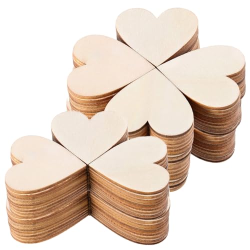 150 Stück 50mm Holzherzen Scheiben, Holzherzen Hochzeit, DIY Handwerk Verzierungen, Für Wanddeko Herz, Deko Hochzeit, Geburtstag Taufe Dekoration von gvivej