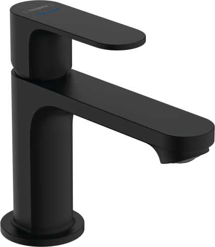 hansgrohe Rebris S - Waschtischarmatur für Kaltwasser ohne Ablauf, Wasserhahn für Gäste WC mit Auslauf Höhe 84 mm, Mischbatterie Waschbecken wassersparend (EcoSmart), Mattschwarz, 72503670 hansgrohe Rebris S - Waschtischarmatur für Kaltwasser ohne Ablauf, Wasserhahn für Gäste WC mit Auslauf Höhe 84 mm, Mischbatterie Waschbecken wassersparend (EcoSmart), Mattschwarz, 72503670 von hansgrohe