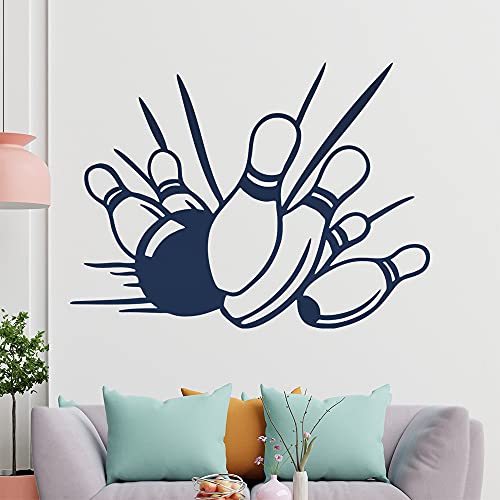 KIWISTAR Bowling - Kegeln Pins Kugel Strike Wandtattoo in 6 Größen - Wandaufkleber Wall Sticker - Dekoration, Küche, Wohnzimmer, Schlafzimmer, Badezimmer von hauptsachebeklebt