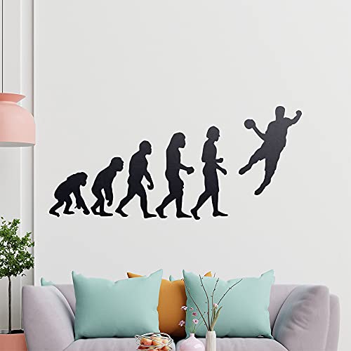 KIWISTAR Evolution - Handball Ballsport Verein Olympia Wandtattoo in 6 Größen - Wandaufkleber Wall Sticker - Dekoration, Küche, Wohnzimmer, Schlafzimmer, Badezimmer von hauptsachebeklebt