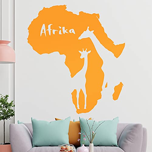 KIWISTAR Giraffen u. Schriftzug Afrika Wandtattoo in 6 Größen - Wandaufkleber Wall Sticker - Dekoration, Küche, Wohnzimmer, Schlafzimmer, Badezimmer von hauptsachebeklebt