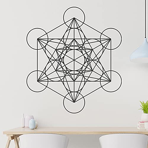 KIWISTAR Metatrons Würfel Linien Wandtattoo in 6 Größen - Wandaufkleber Wall Sticker - Dekoration, Küche, Wohnzimmer, Schlafzimmer, Badezimmer von hauptsachebeklebt