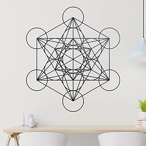 KIWISTAR Metatrons Würfel Linien Wandtattoo in 6 Größen - Wandaufkleber Wall Sticker - Dekoration, Küche, Wohnzimmer, Schlafzimmer, Badezimmer von hauptsachebeklebt