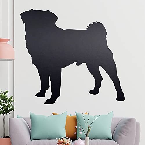 KIWISTAR Mops Silhouette Wandtattoo in 6 Größen - Wandaufkleber Wall Sticker - Dekoration, Küche, Wohnzimmer, Schlafzimmer, Badezimmer von hauptsachebeklebt