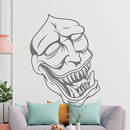 KIWISTAR Oni Yokai abgrundtief böse Dämonen Wandtattoo in 6 Größen - Wandaufkleber Wall Sticker - Dekoration, Küche, Wohnzimmer, Schlafzimmer, Badezimmer von hauptsachebeklebt