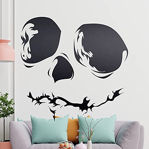 KIWISTAR Totenkopf Schädel Jack Skellington Wandtattoo in 6 Größen - Wandaufkleber Wall Sticker - Dekoration, Küche, Wohnzimmer, Schlafzimmer, Badezimmer von hauptsachebeklebt