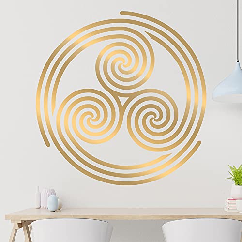 KIWISTAR Triskele Triskell Triskellion Wandtattoo in 6 Größen - Wandaufkleber Wall Sticker - Dekoration, Küche, Wohnzimmer, Schlafzimmer, Badezimmer von hauptsachebeklebt