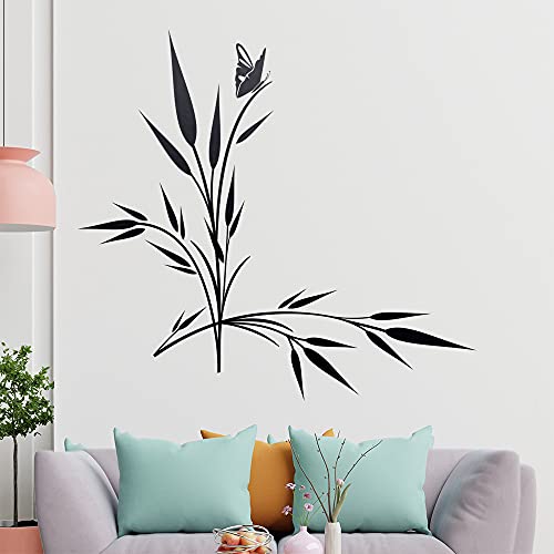 kleiner Falter auf Gras Wandtattoo in 6 Größen - Wandaufkleber Wall Sticker - Dekoration, Küche, Wohnzimmer, Schlafzimmer, Badezimmer von hauptsachebeklebt