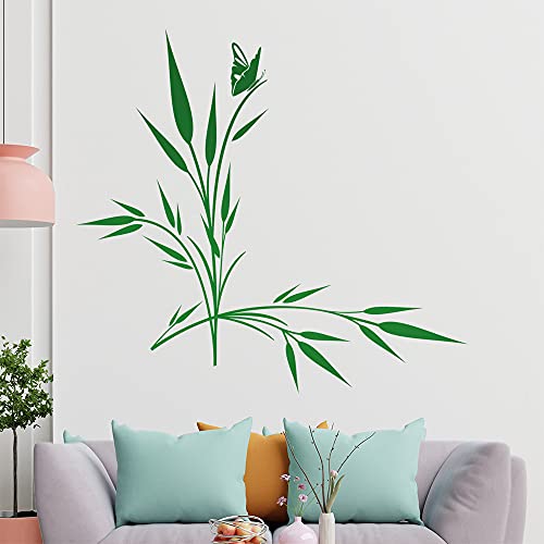 kleiner Falter auf Gras Wandtattoo in 6 Größen - Wandaufkleber Wall Sticker - Dekoration, Küche, Wohnzimmer, Schlafzimmer, Badezimmer von hauptsachebeklebt