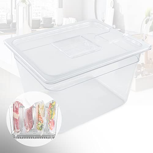 Heidenfeld SVS11 Sous Vide Garer Behälter - Extra groß 32.0 x 26.5 x 20.0 cm - Deckel - Rack - Behälter Set - Komplett Set - Volumen 11l - Sous-Vide Stick Zubehör - Kitchen aid (Behälter-Set) von heidenfeld